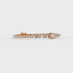 Oval Halo Diamond Tennis Bracelet