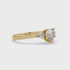 Heart Cut Three Stone Engagement Ring