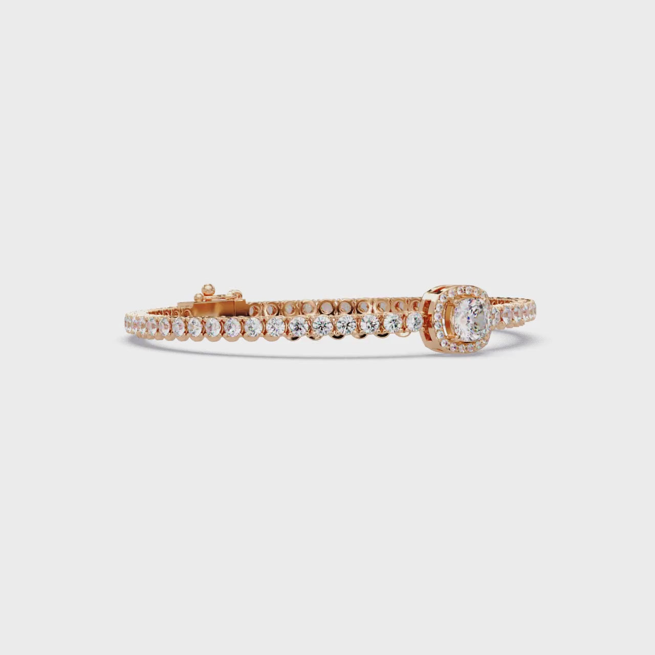 Diamond Halo Tennis Bracelet