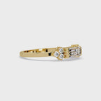 Customizable Baguette & Round Diamond Engagement Ring | Three-Stone Ring