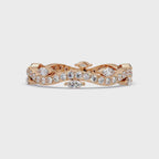 Marquise and Round Cut Diamond Vine Ladies Ring