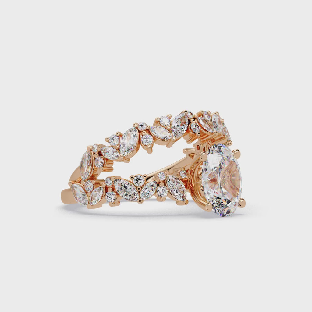 Floral Engagement Ring