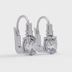 Oval Solitaire Leverback Earrings – 14K & 18K Gold