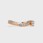 Round Cut Solitaire Diamond Engagement Ring with Pavé Band – Customizable