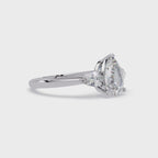 Pear-Shaped Three-Stone Diamond Engagement Ring