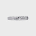 Round Cut Diamond Twisted Infinity Stackable Ring