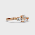 Marquise & Pear Diamond Bypass Engagement Ring