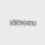 Emerald Cut & Round Diamond Tennis Bracelet for Women