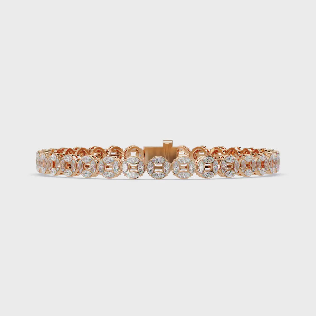 Marquise Diamond Tennis Bracelet