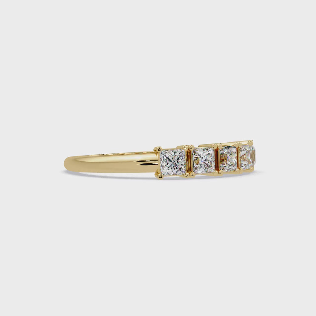 Princess Cut Diamond Wedding Band