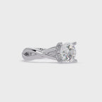 Round Cut Celtic Knot Solitaire Engagement Ring