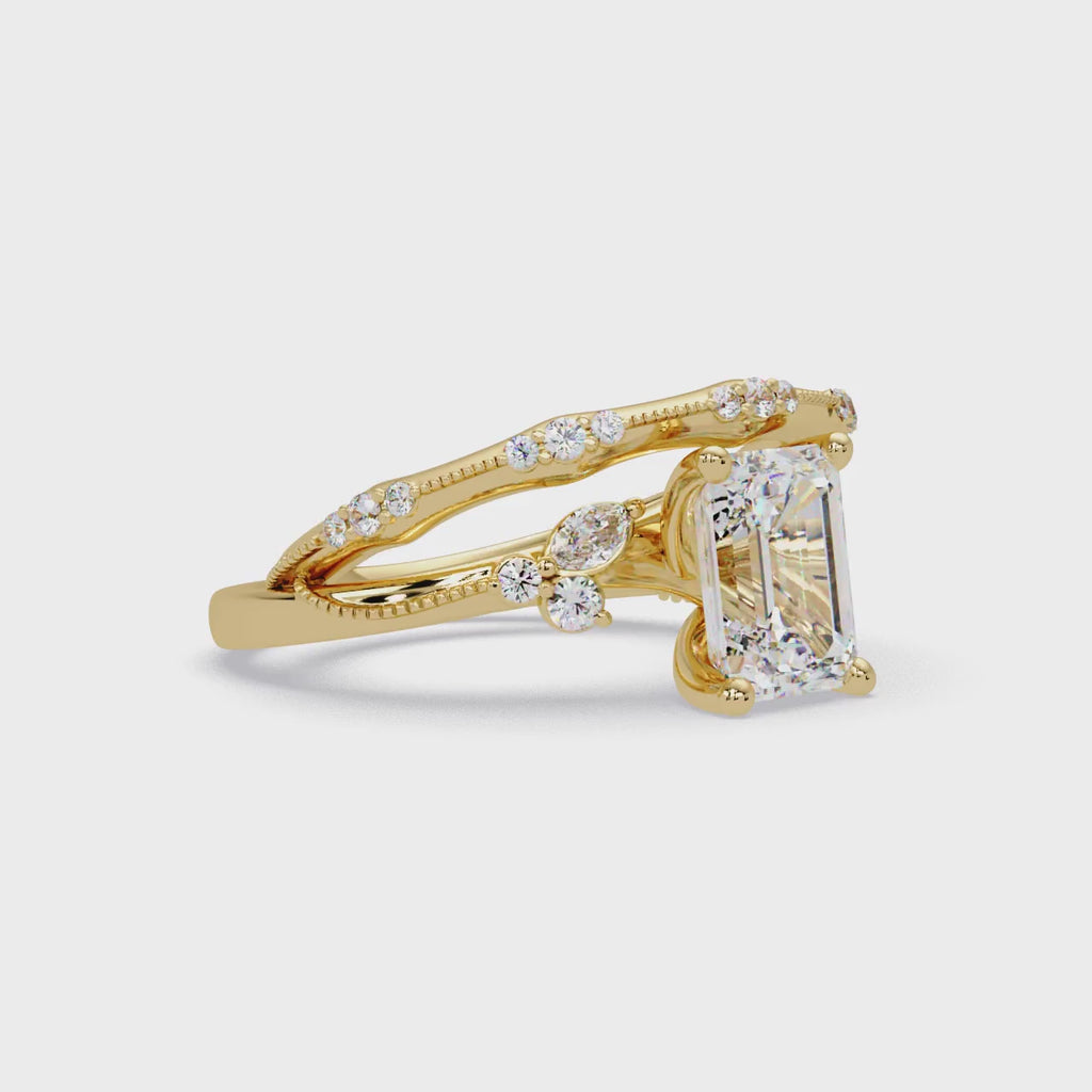 Artisan Emerald Cut Diamond Ring