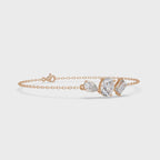 Three Stone Diamond Bracelet for Women