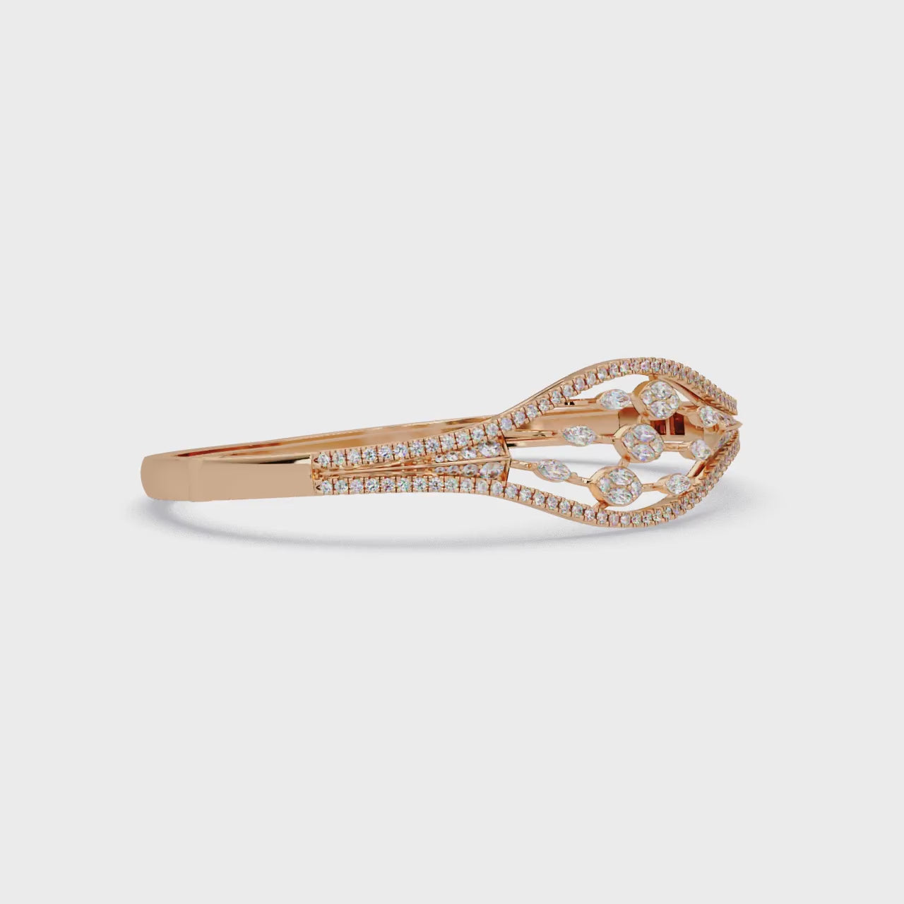 Openwork Marquise Diamond Bracelet
