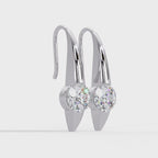 Modern Round Brilliant Diamond Spike Stud Earrings in Gold