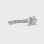 East-West Marquise Cut Diamond Engagement Ring