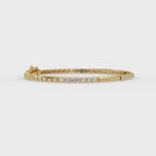 Classic Round Diamond Bar Tennis Bracelet