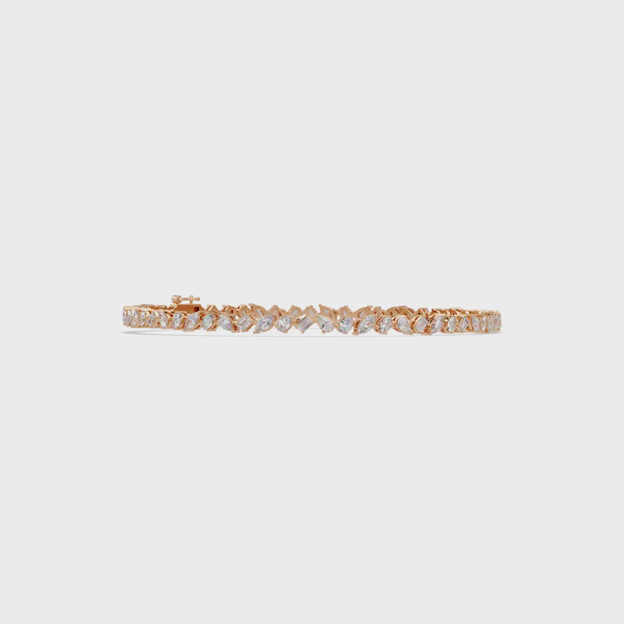 Multi Shape Lab Grown Diamond Tennis Bracelet – 5.19 CT