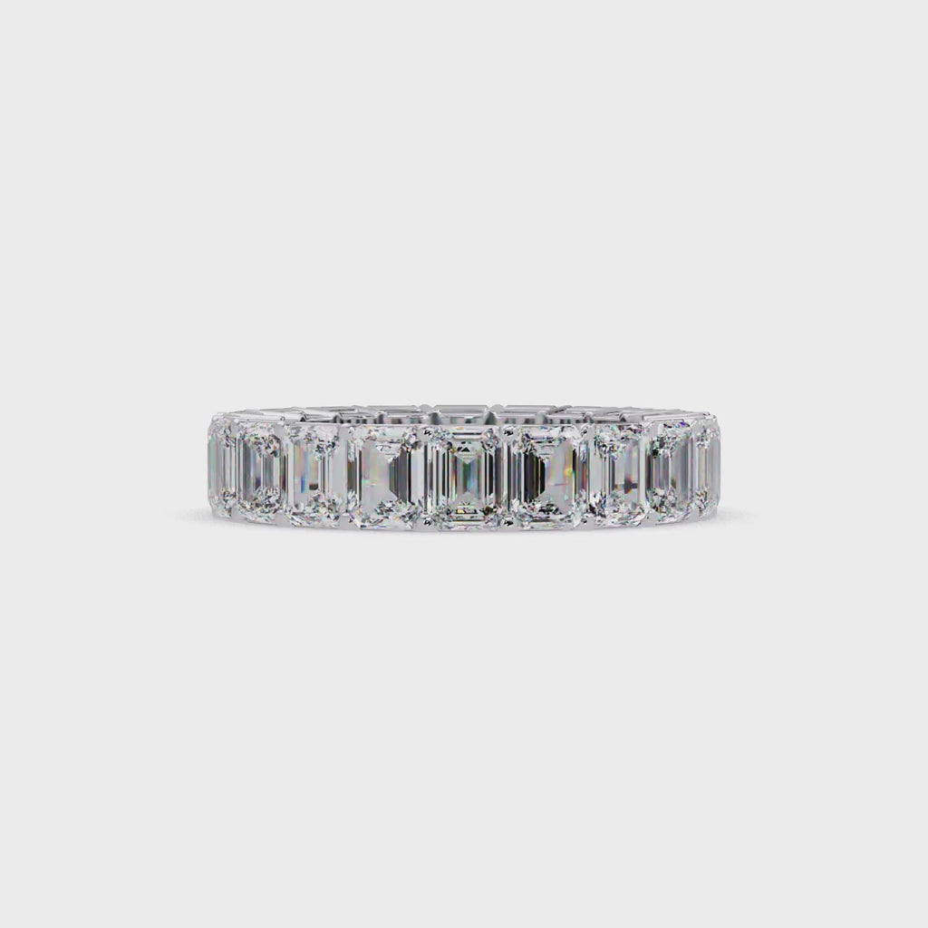 Emerald Cut Diamond Eternity Band Ring
