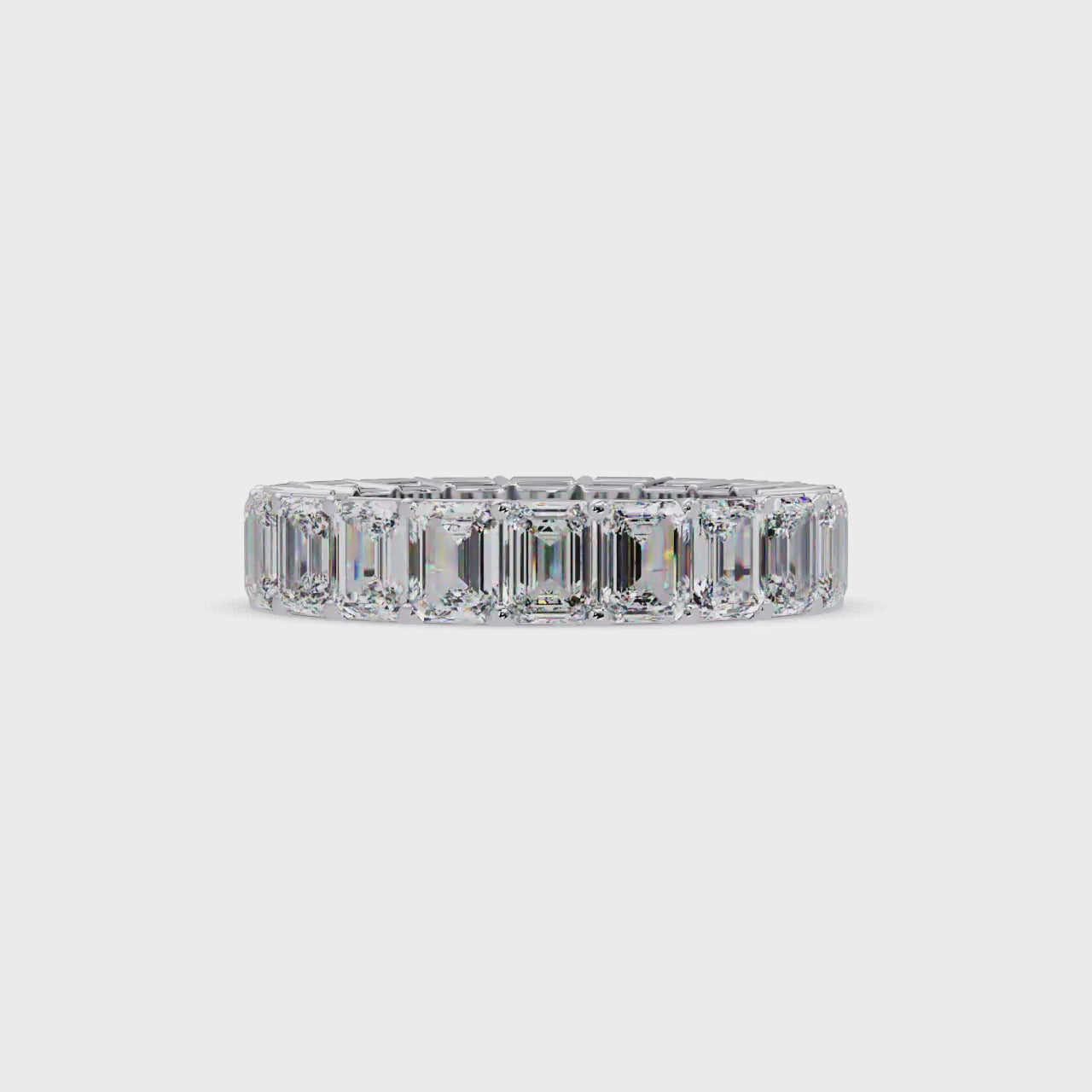 Emerald Cut Diamond Eternity Band Ring