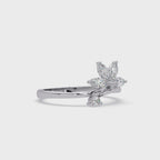 Nature Inspired Marquise Diamond Floral Ring