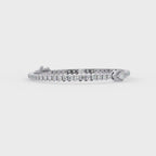 Pear Shape Halo Diamond Tennis Bracelet with Round Center Diamond