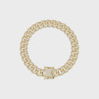 Iced Cuban Link Bracelet | Diamond-Studded Luxury Bracelet for Men & Women