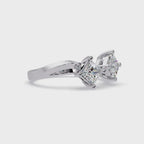 Princess Cut Diamond Open Cuff Ring
