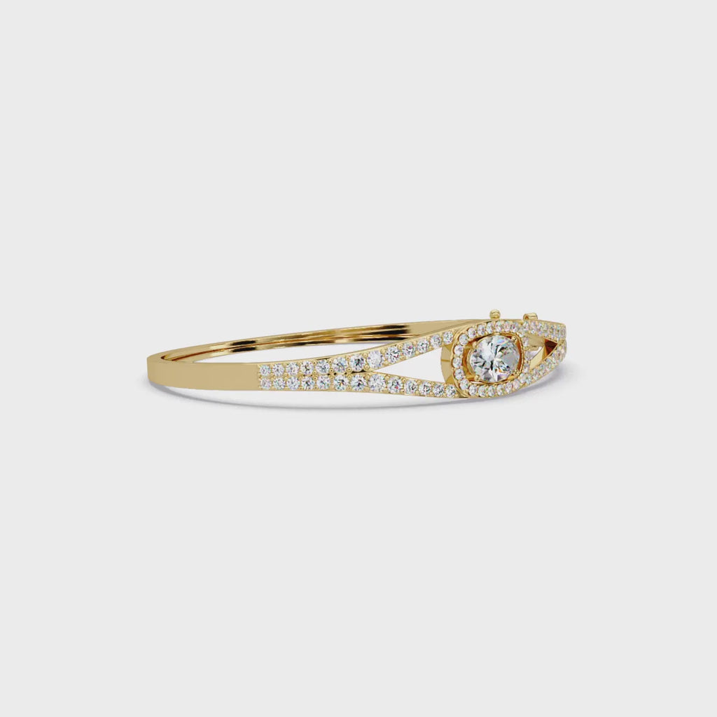 Oval Halo Diamond Bracelet