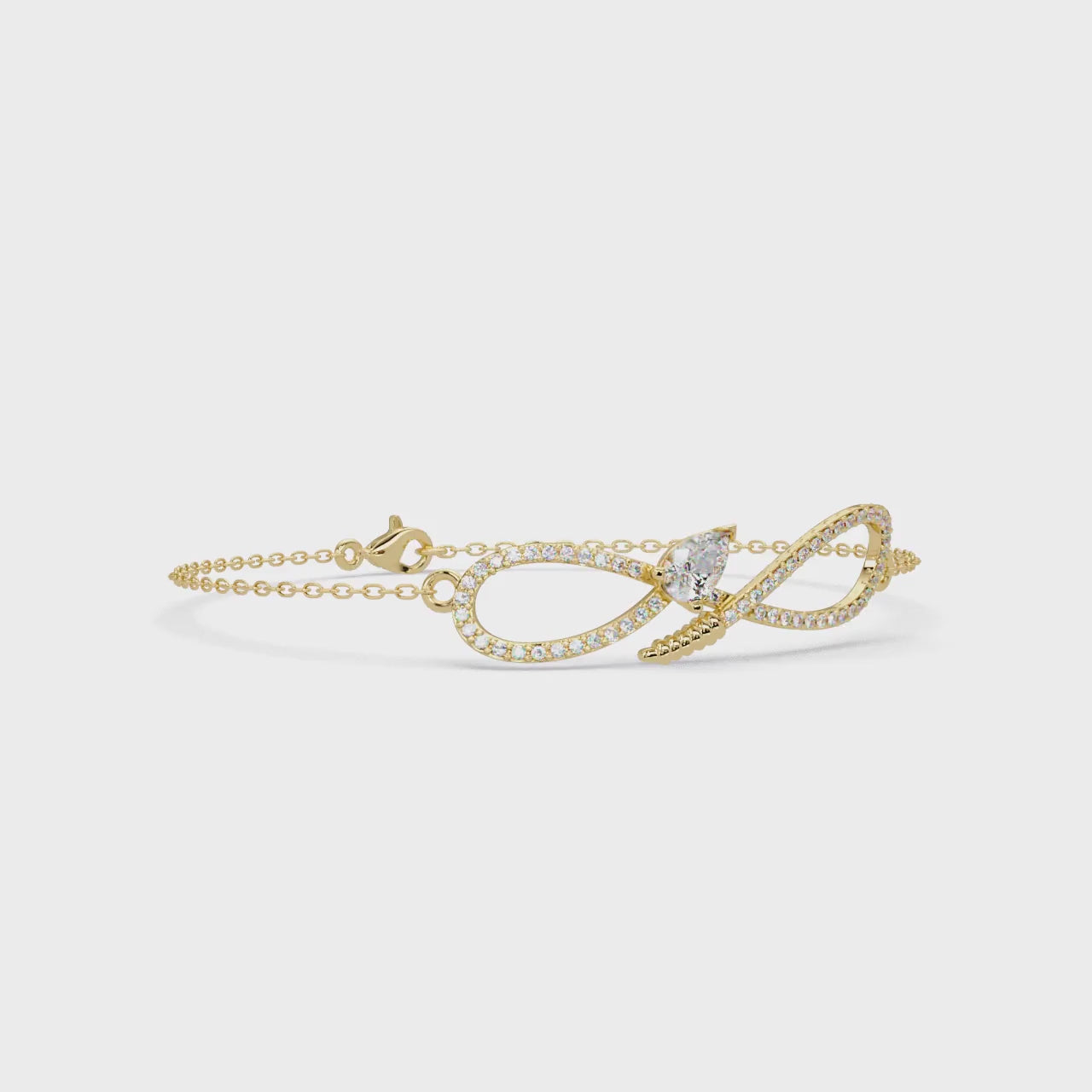 Infinity Heart Diamond Bracelet for Women