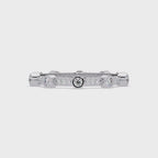 Round Cut Bezel Set Diamond Eternity Band in Gold