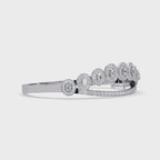 Minimalist Circle Diamond Bangle Bracelet for Women