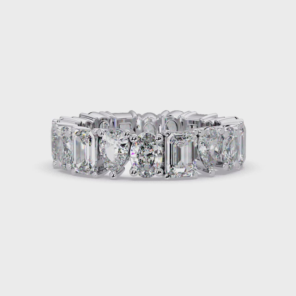 Multi-Shape Diamond Eternity Ladies Ring