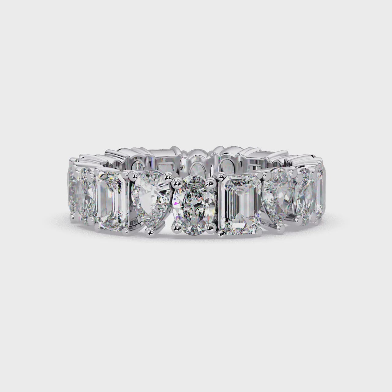Multi-Shape Diamond Eternity Ladies Ring