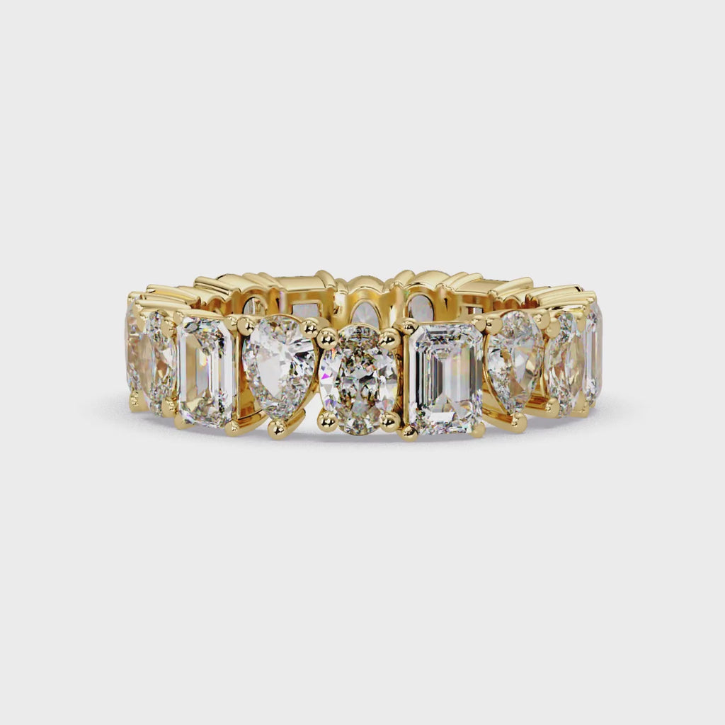 Multi-Shape Diamond Eternity Ladies Ring