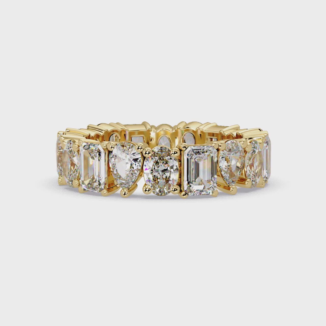 Multi-Shape Diamond Eternity Ladies Ring