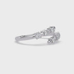 Round Cut Diamond Open Wrap Ring