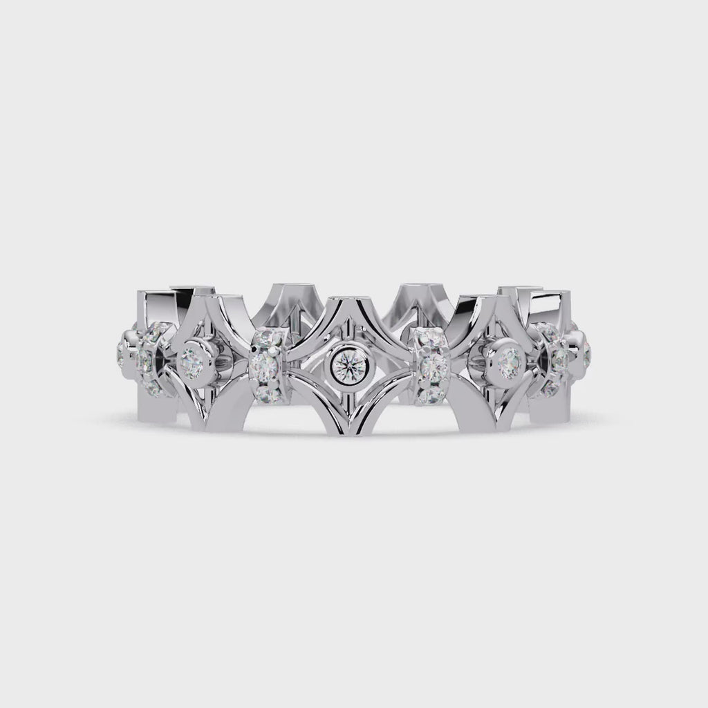 Emerald Square Diamond Eternity Ring