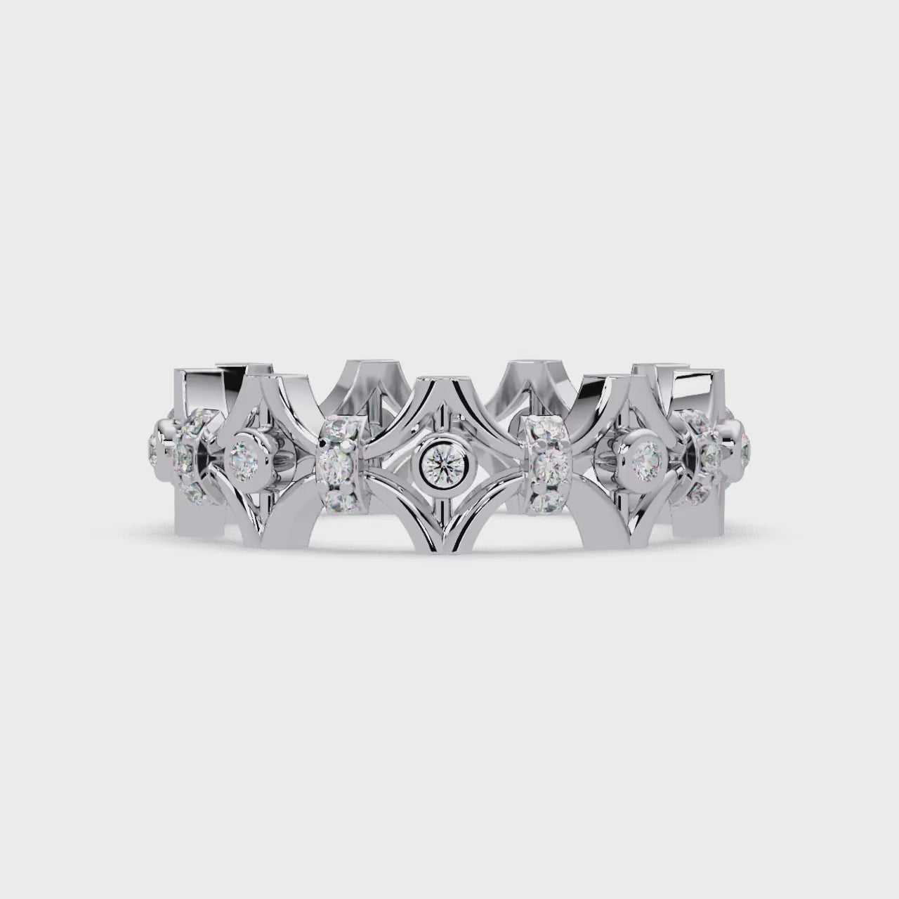 Emerald Square Diamond Eternity Ring