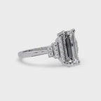 Artisan East-West Emerald Cut Diamond Ring