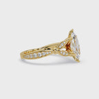 Nature Inspired Marquise Diamond Engagement Ring