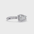 Pear & Oval Diamond Toi et Moi Engagement Ring