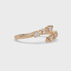 Round Cut Diamond Open Wrap Ring