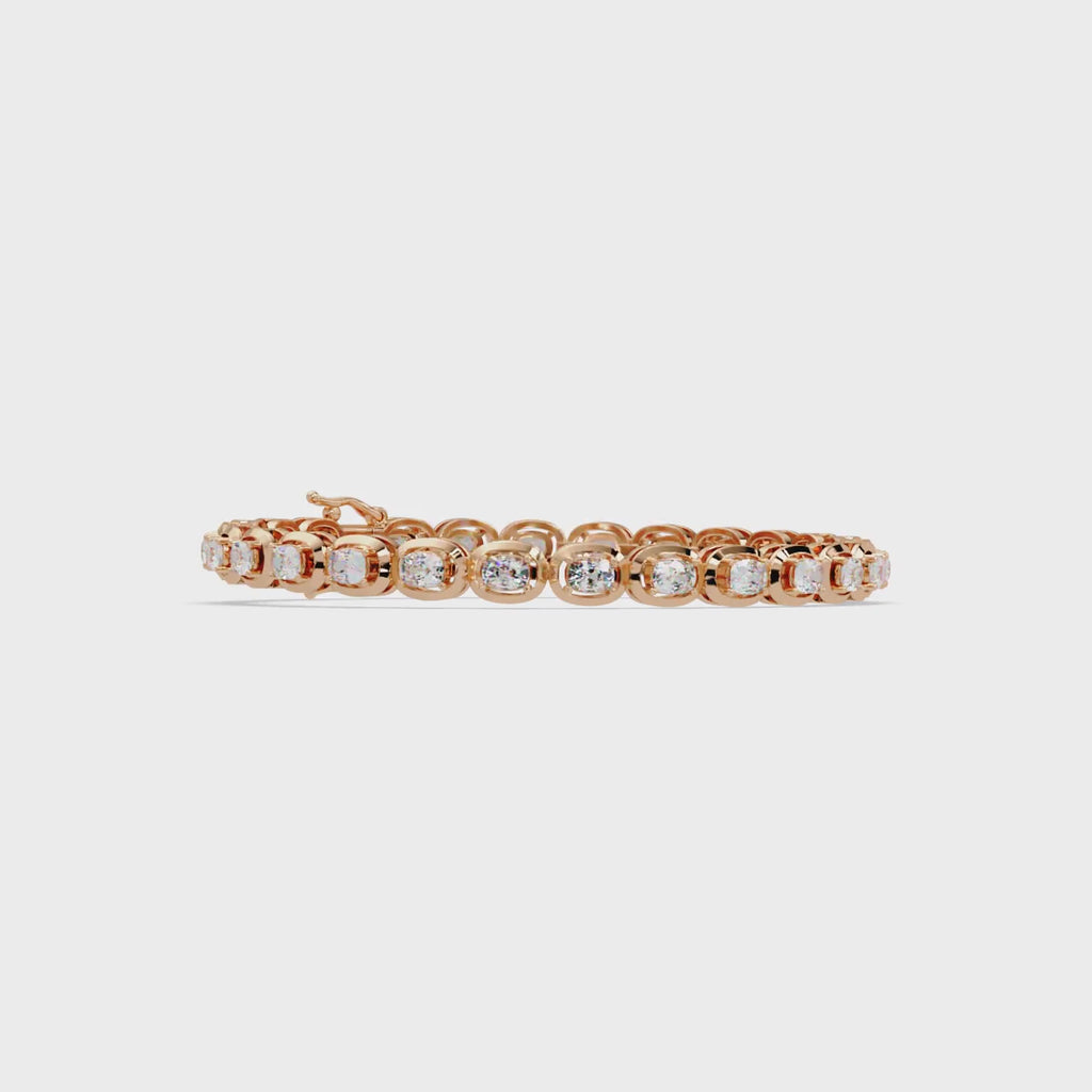 Luxury Oval Cut Diamond Tennis Bracelet