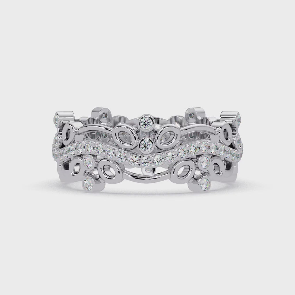 Vintage-Inspired Ornate Filigree Diamond Ring
