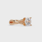 Round Cut Celtic Knot Solitaire Engagement Ring