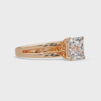 Exquisite Princess Cut Diamond Split Dual-Band Ring