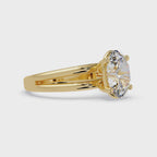 Exquisite Oval Cut Diamond Split Dual-Band Ring