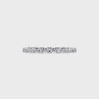 Round Cut Diamond Alternating Bead and Bar Eternity Ring