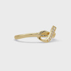Elegant Diamond Infinity Wave Ring